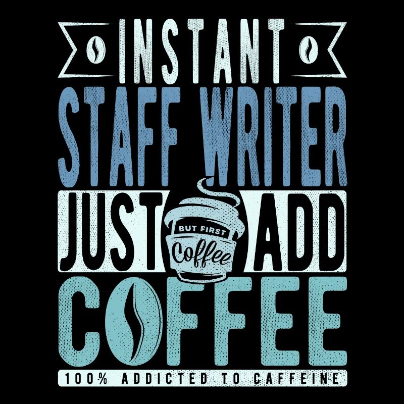 Employed author coffee saying
