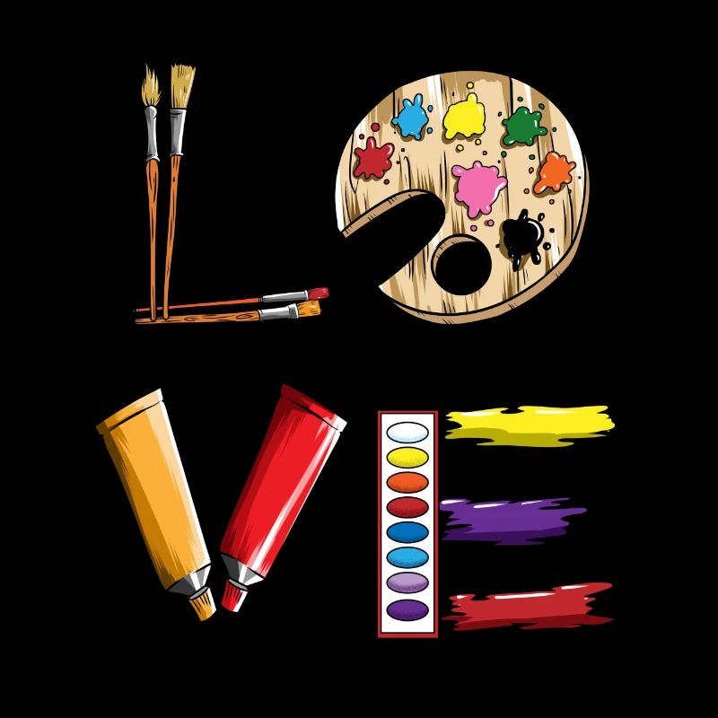 Drawing Art Lovers Ink Box Brush Love