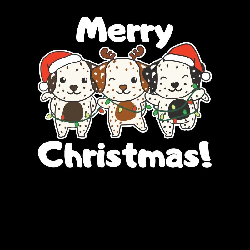 Dalmatiens Joyeux Noël Chiens mignons