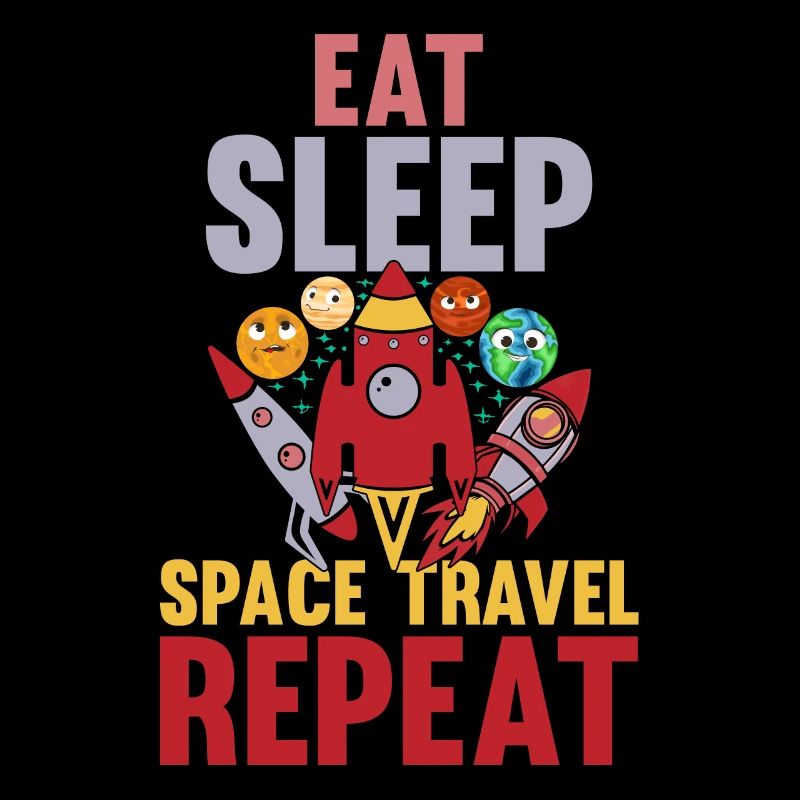 Mangez dormir Voyage dans l’espace Répéter - Planets Space Rock