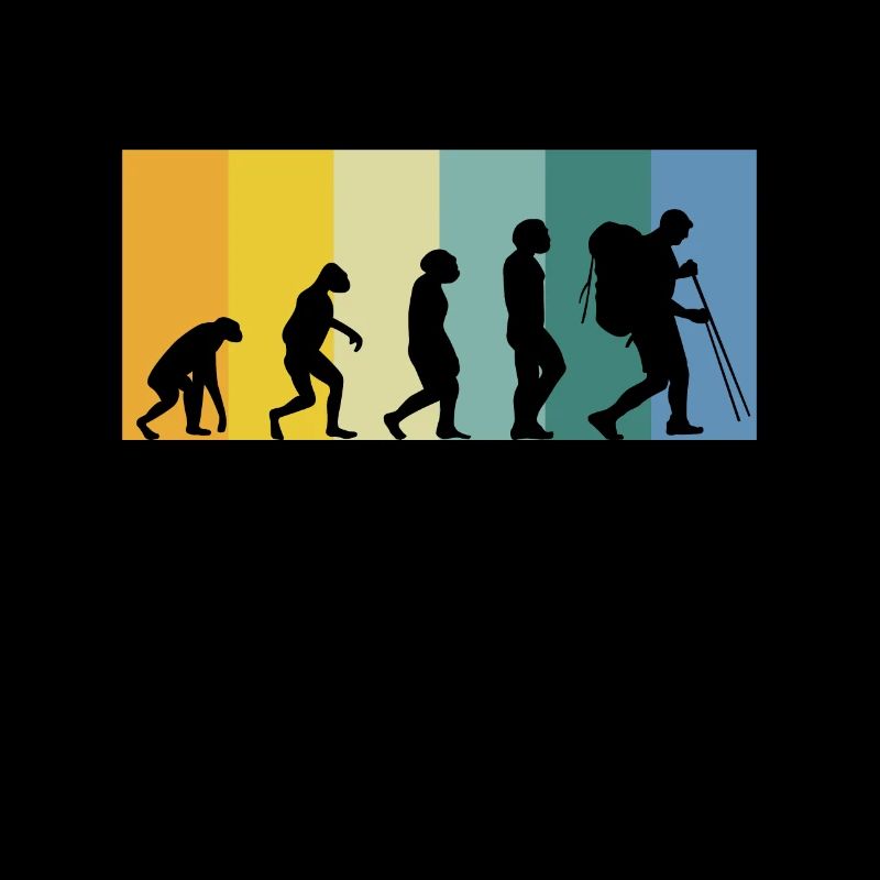 Evolution Wanderer - wandern retro vintage Farben