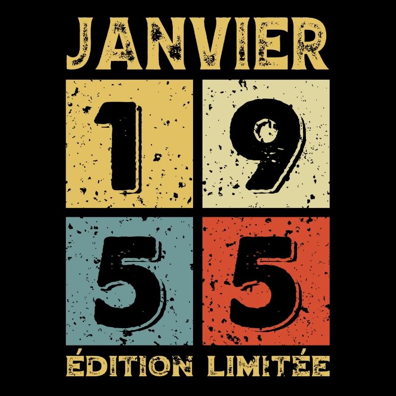 Anniversaire Vintage Idée Cadeau Janvier 1955