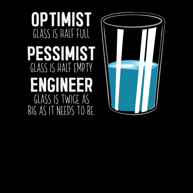 Funny Engineering Computer Civil Optimist Glas