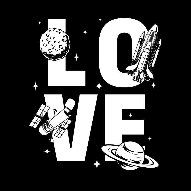 Love Rocket Scientist Space Astronaut Space Ship