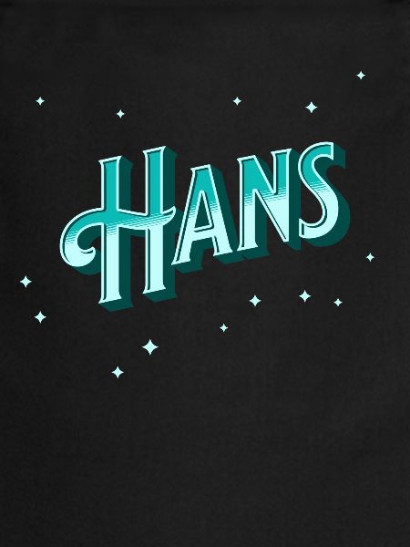 Hans' name personalized