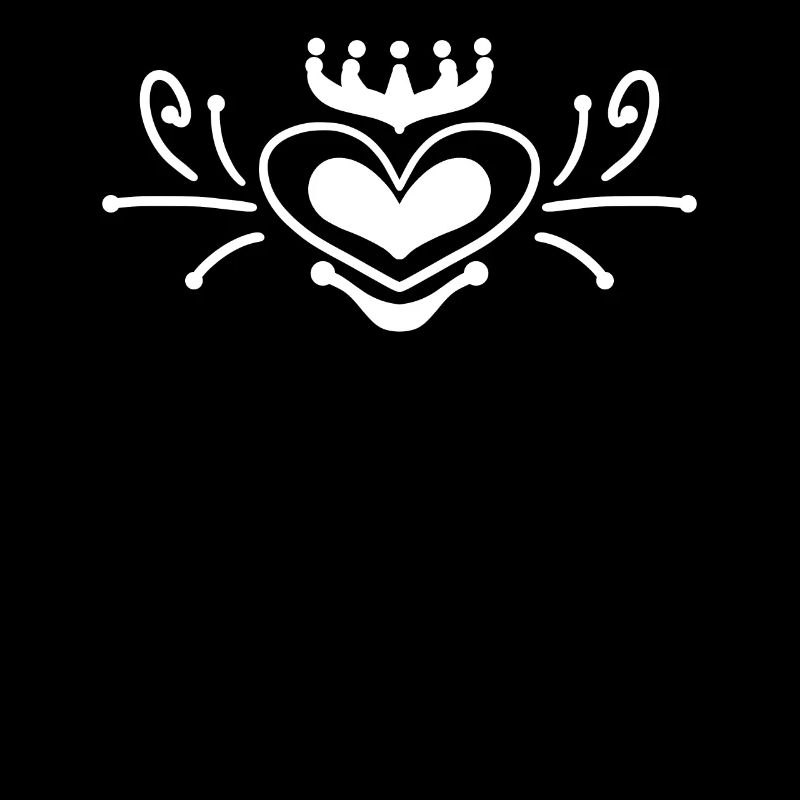 Heart motif with crown