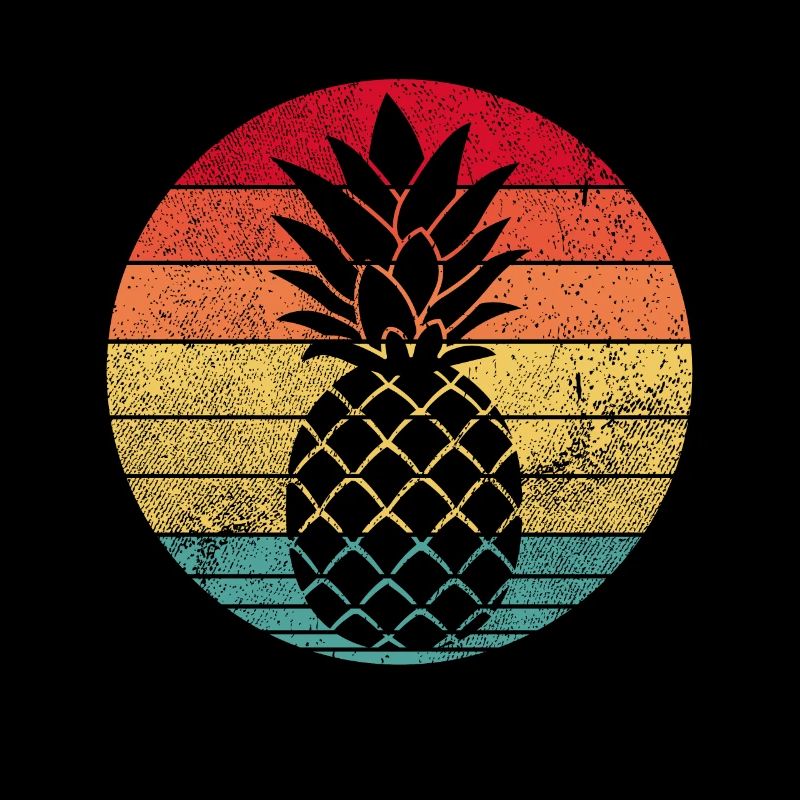 Ananas Früchte Retro Stil Vintage