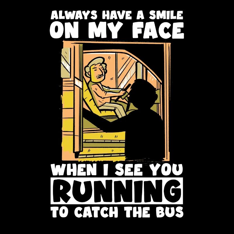 Bus drivers laugh when passengers race Bus drivers