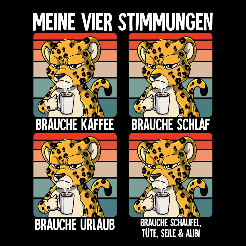 Meine 4 Stimmungen Kaffee Leopard