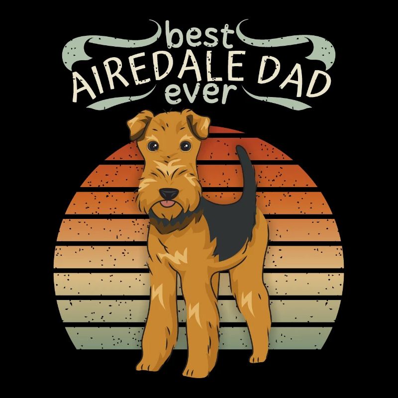 Airedale-Terrier Airedale-Dad lustiger Spruch Hund