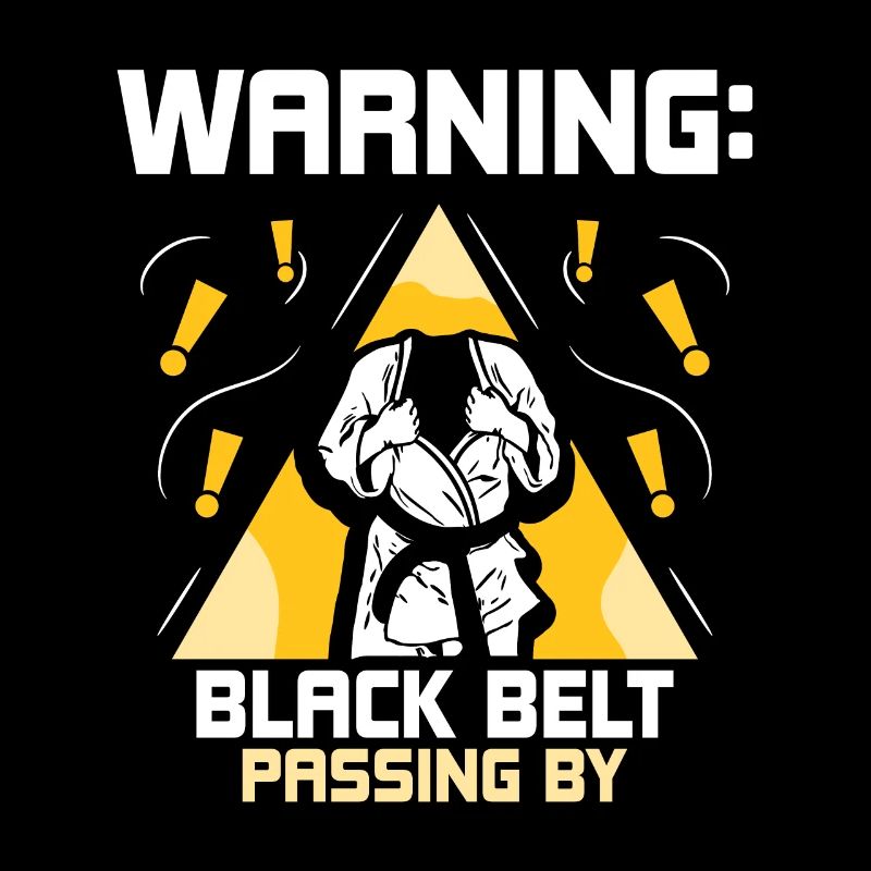 Warnung: Schwarzgurt Geht Vorbei Schwarzer Gürtel