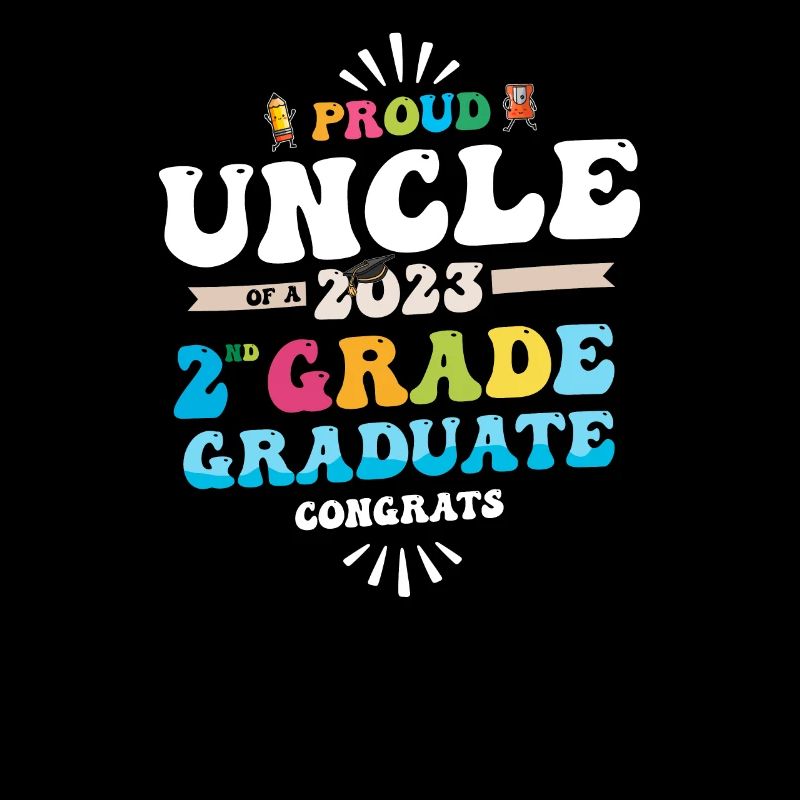 Fier oncle d’une classe de 2e année de 2023