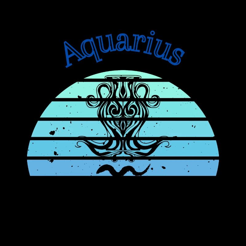 Retro-Logo astrologisches Zeichen "Wassermann"