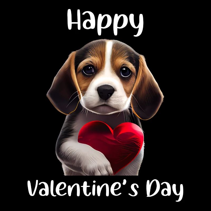 Happy Valentins Day Beagle