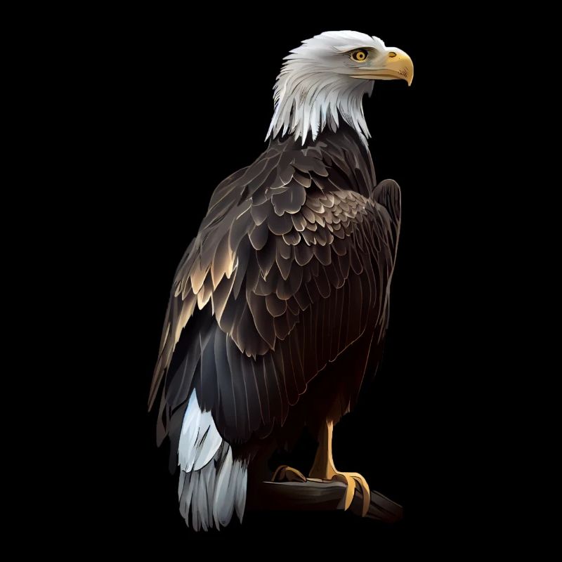 Cool polygon design with a bald eagle