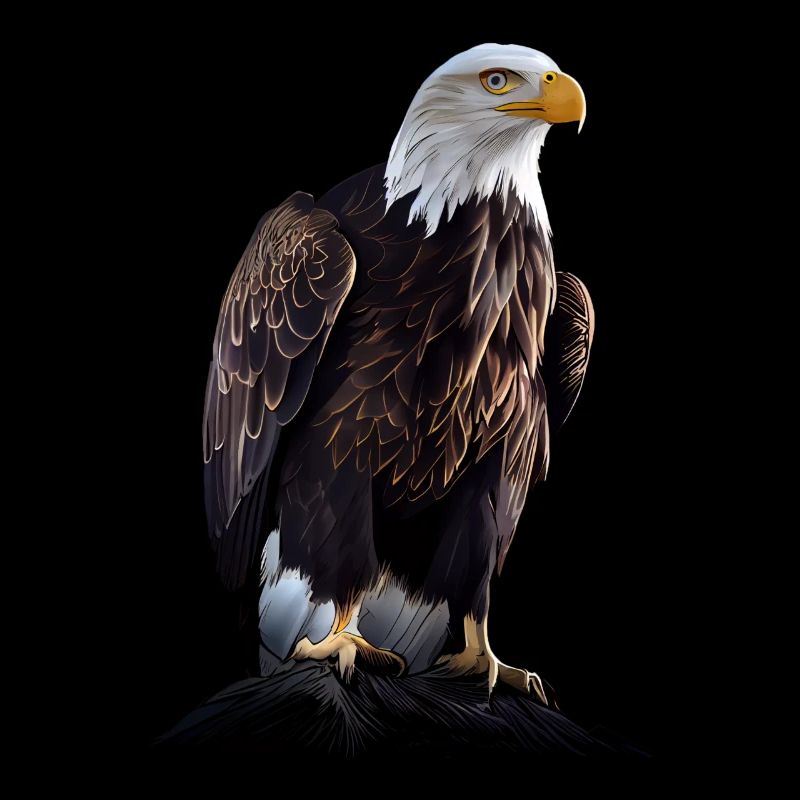 Cool polygon design with a bald eagle