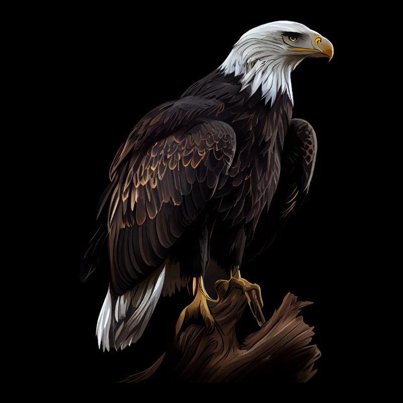 Cool polygon design with a bald eagle