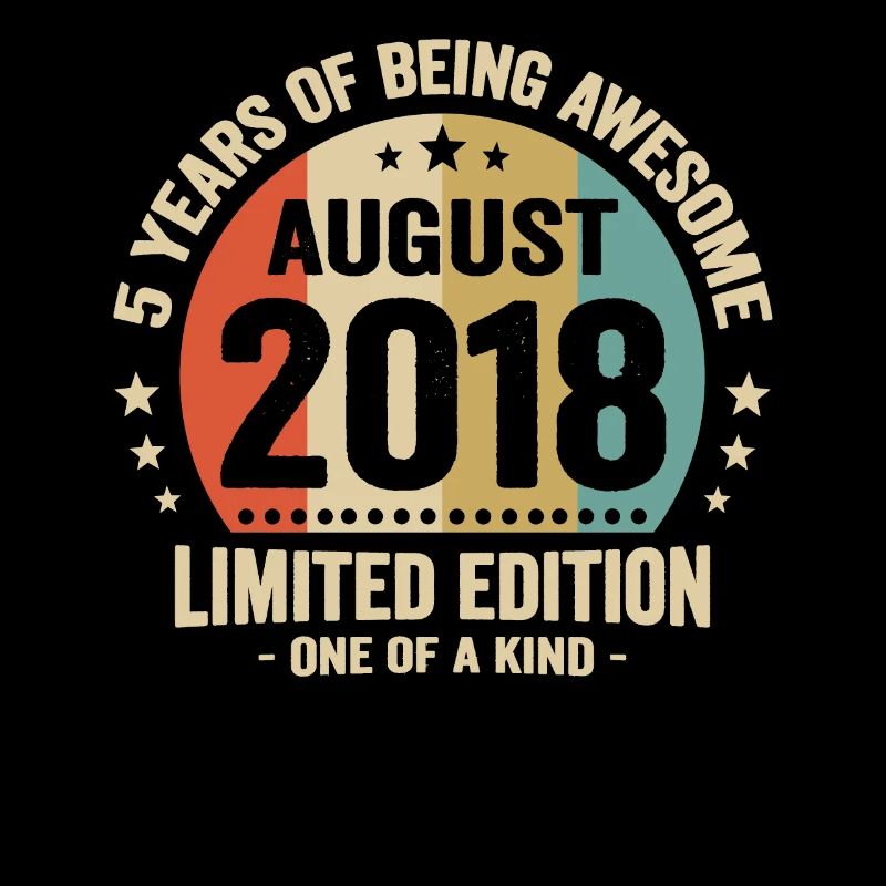 August 2018 5 Years Anniversary Vintage Gift