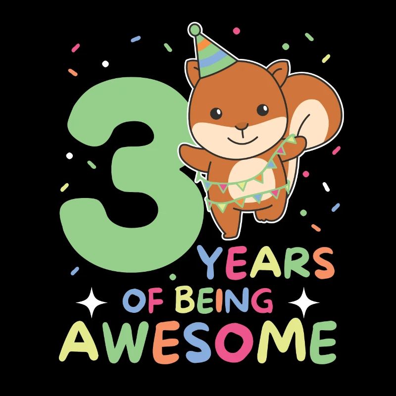 Squirrel for 3rd birthday children three years