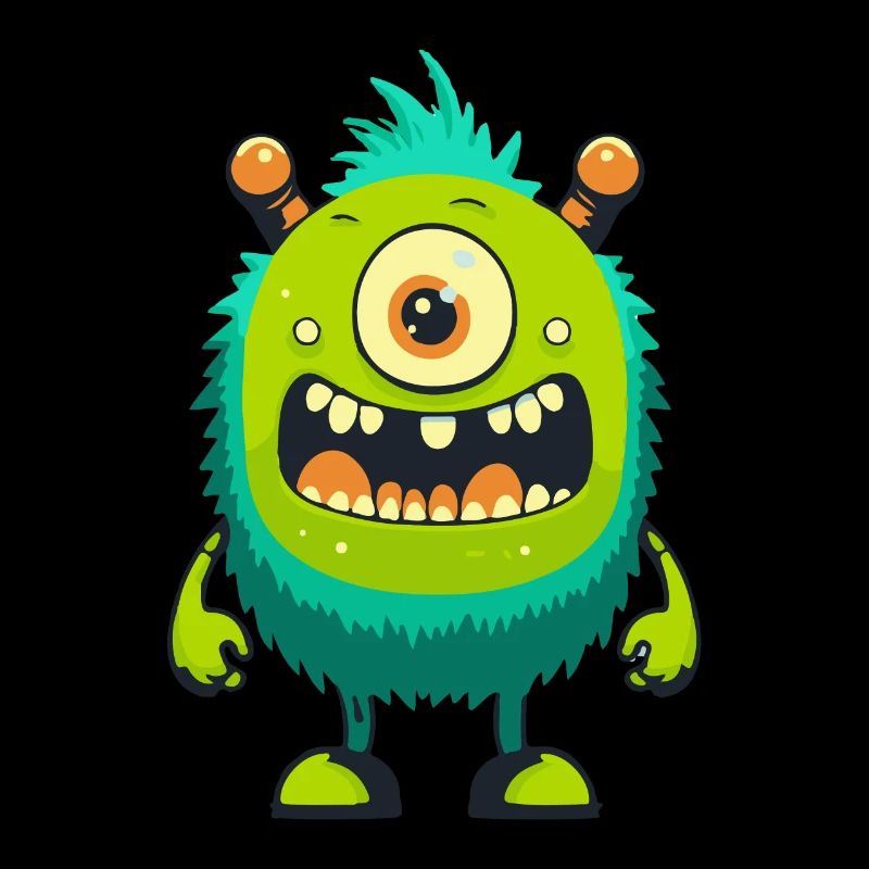 Monster Crash - Monstre cyclope vert effronté