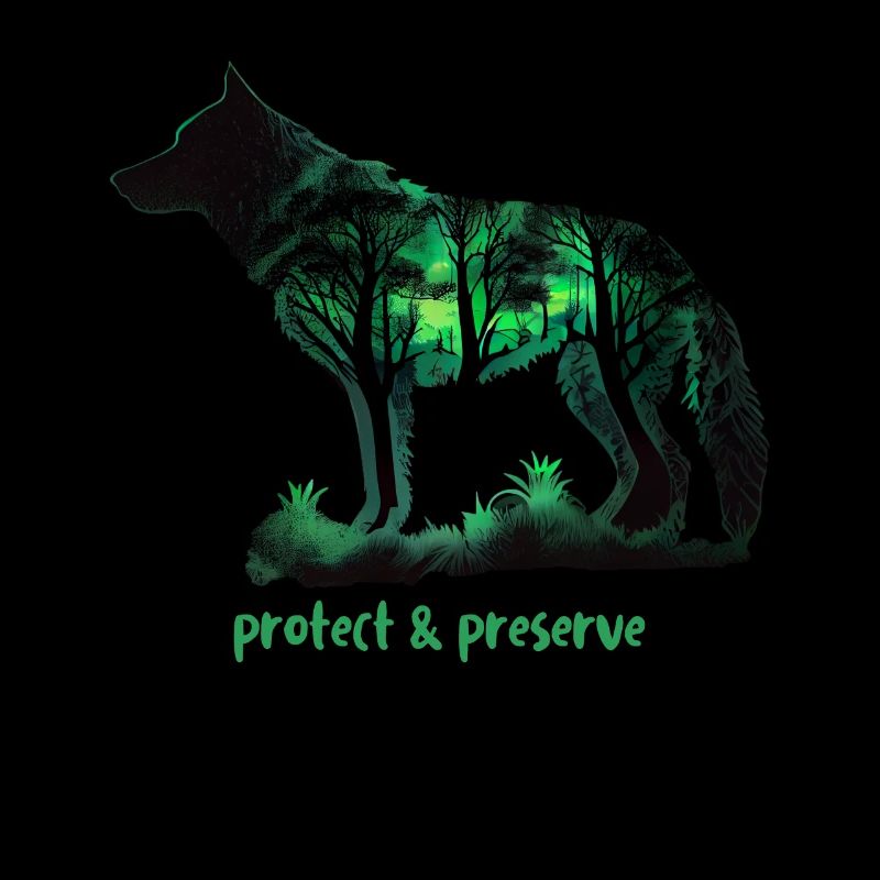 Wölfe Silhouette Naturschutz Tierschutz Wolf