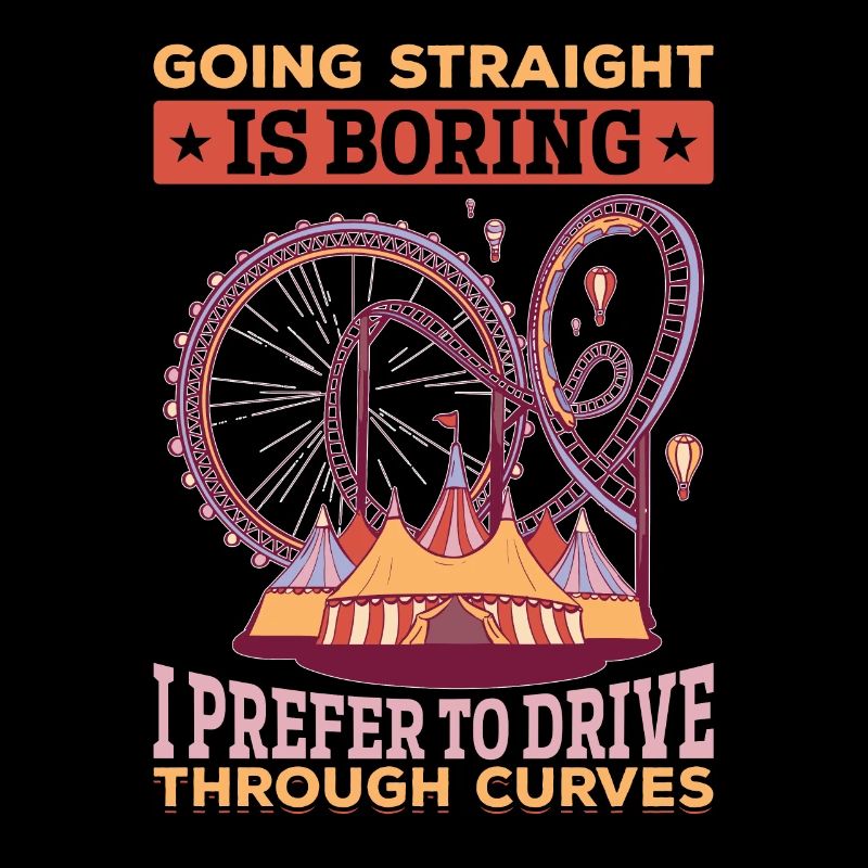 Achterbahn Kurven Looping Rummelplatz Geschenk