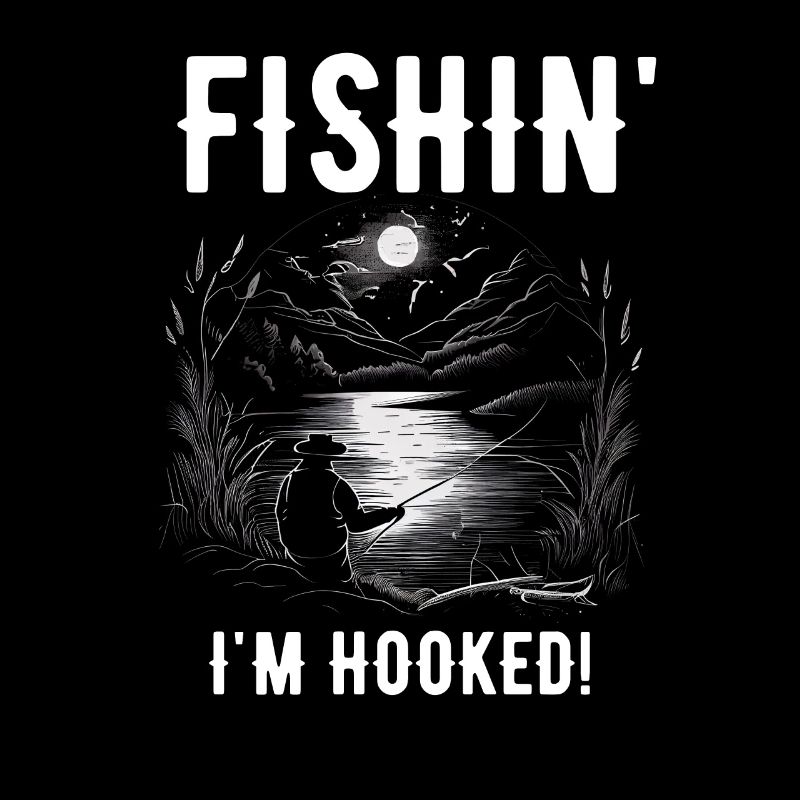 Poisson au clair de lune Je suis pêcheur accroché