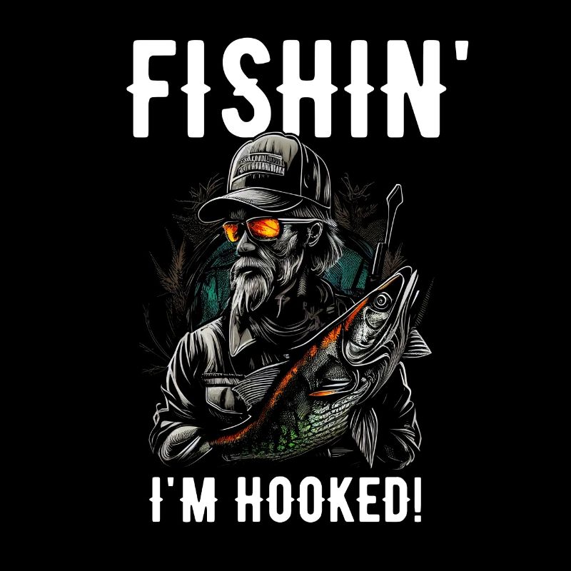 Poisson pêcheur cool Je suis accroché