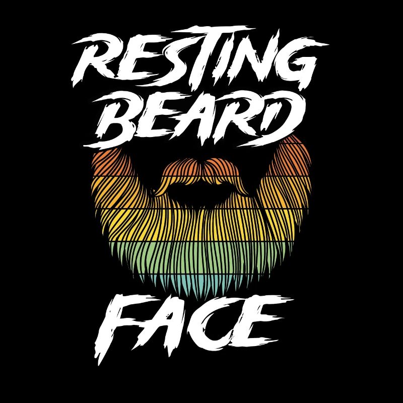 Visage de barbe au repos