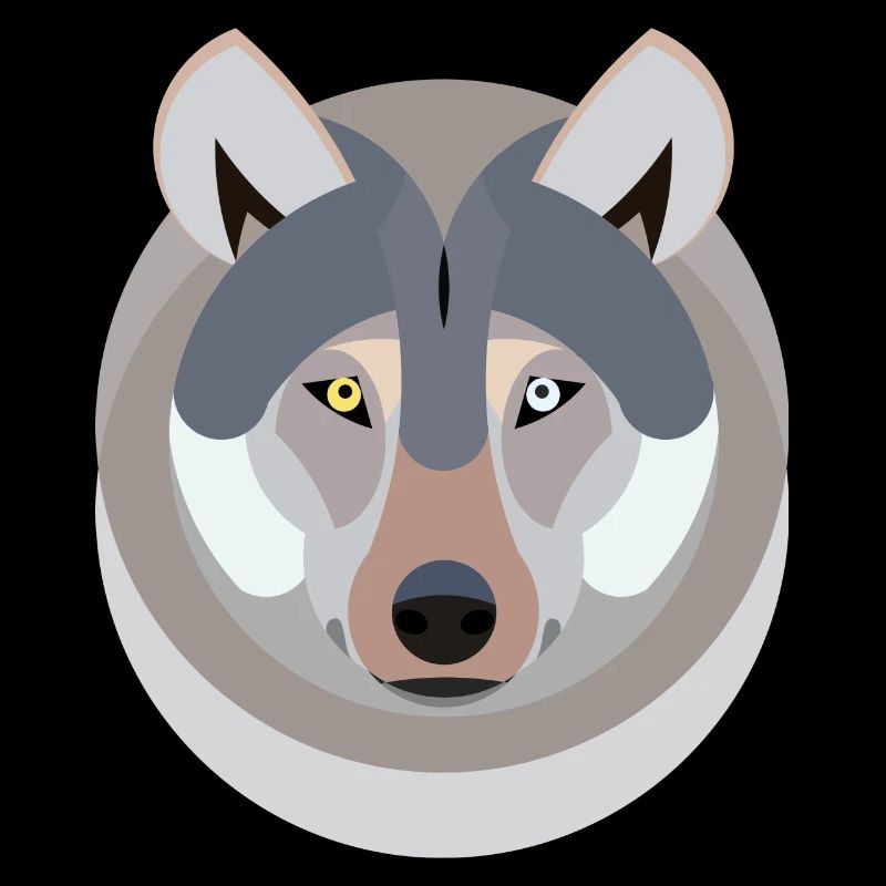Wolf als Grafik