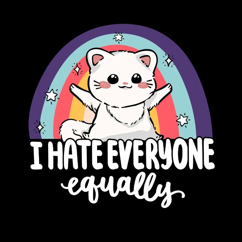 I hate everyone equally cute cat people