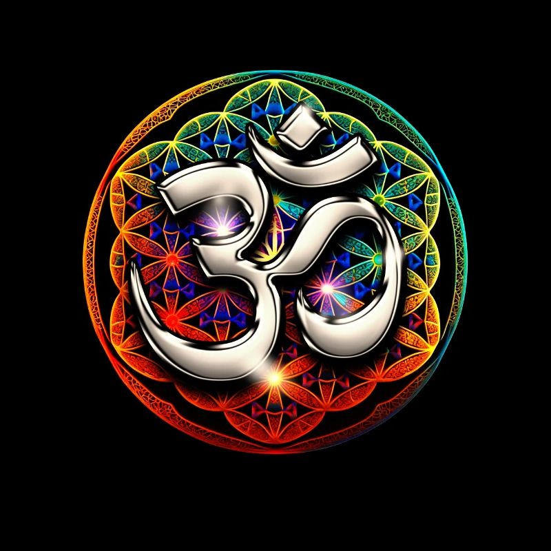 Psychedelic Om Spiritual Symbol Zen