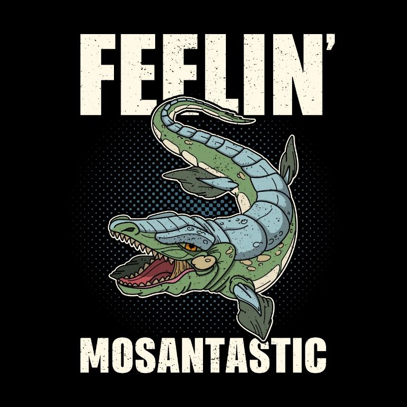 Dinosaurier Urzeit Mosasaurus Spruch Geschenk