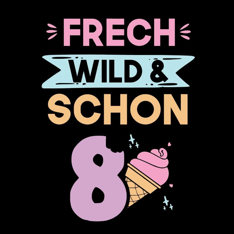 8 Jahre Geburtstag Junge Mädchen Eis essen