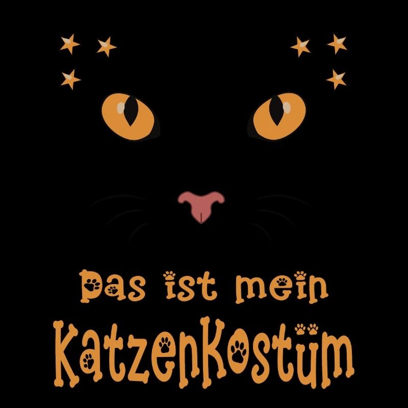 Karneval Katzen Gesicht mit Sternchen