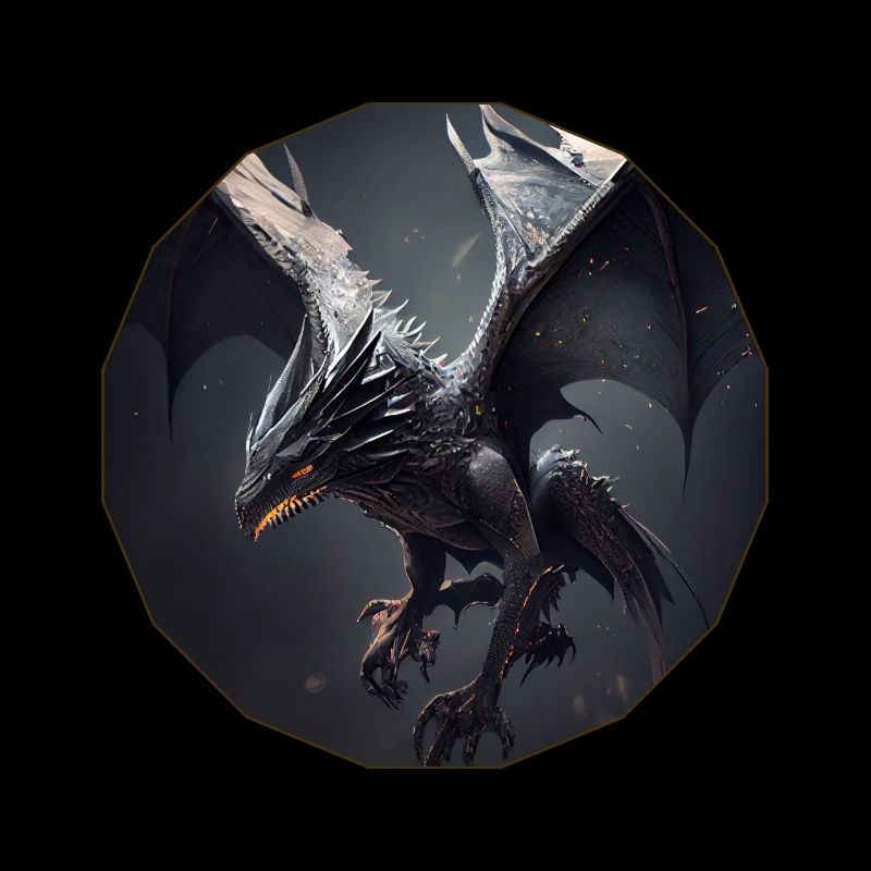 Menacing looking flying dragon