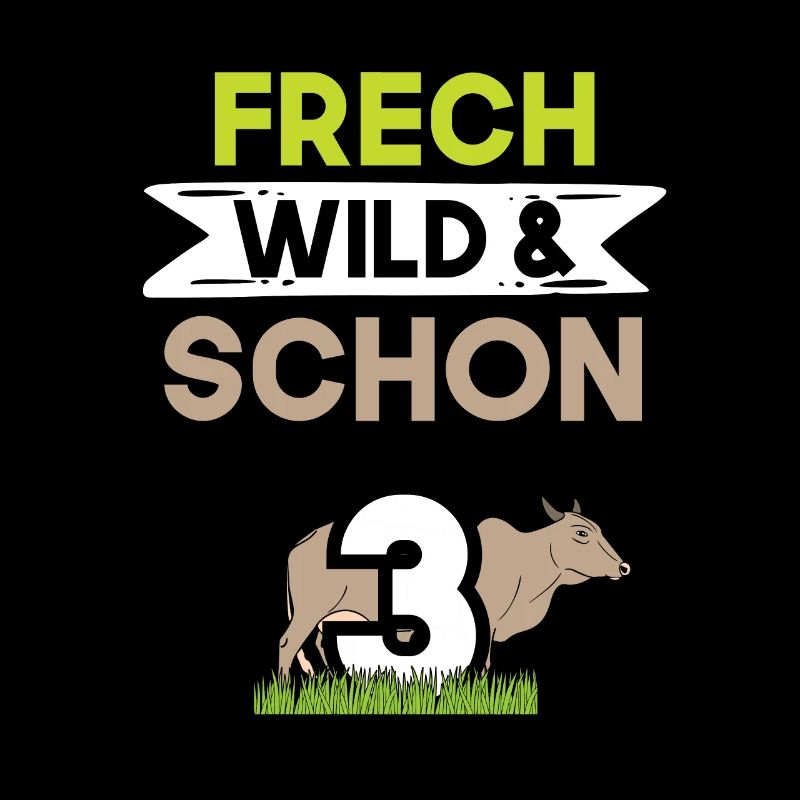 3 Jahre Geburtstag Junge Mädchen Kuh