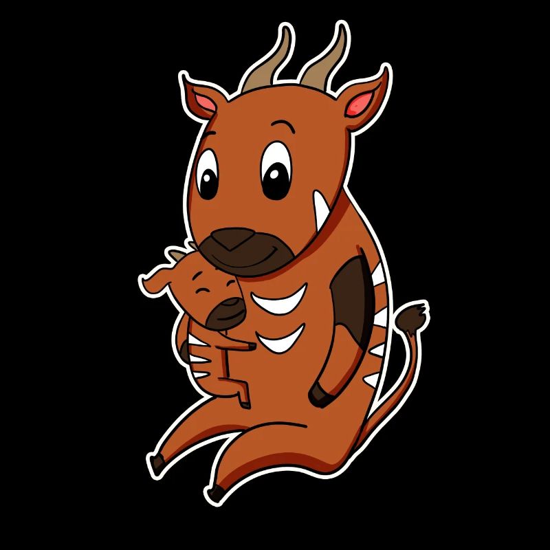 Famille Antilope - Antilope avec bébé