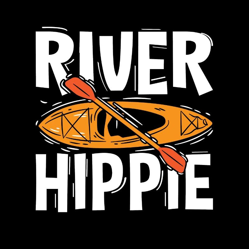 Kayaking River Hippie Paddle Boat Kayak Lover