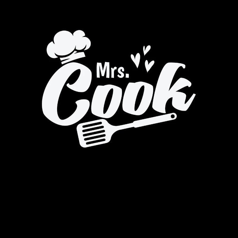 Mrs. Cook with chef's hat and spatula