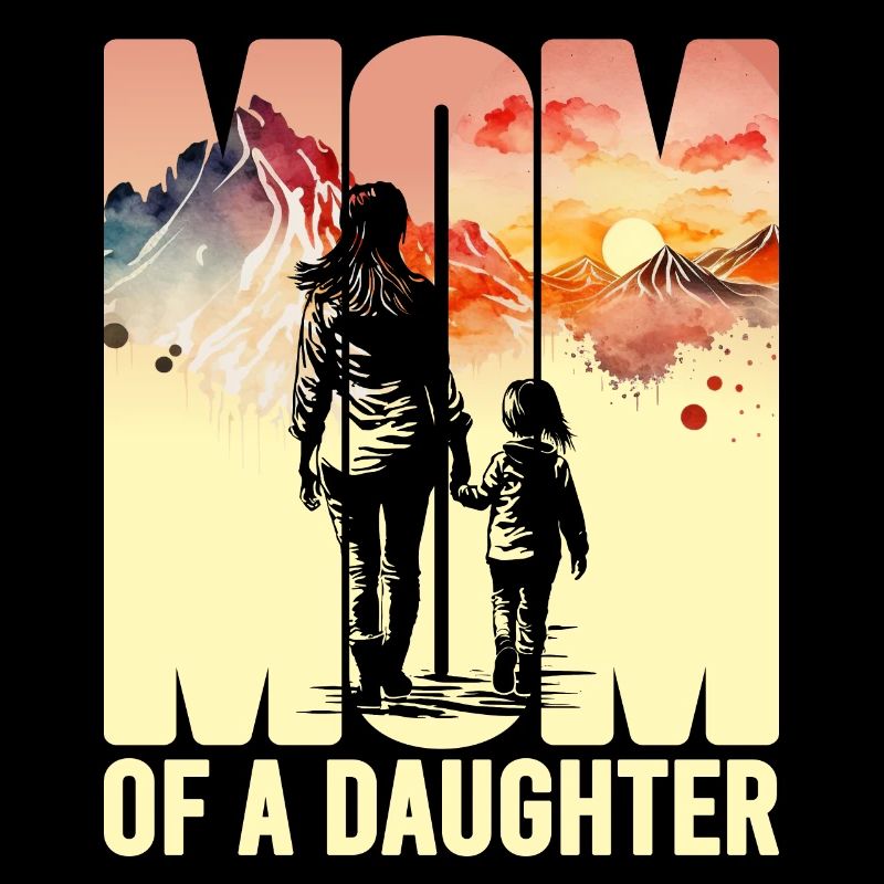 Mutter mit einer Tochter Muttertag Berge Mama Kind