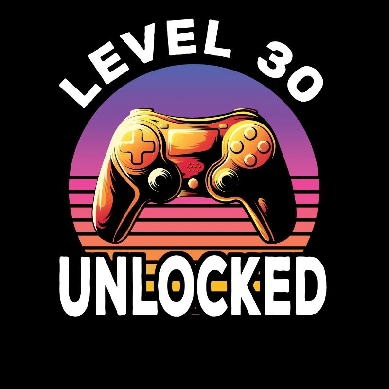 Level 30 Unlocked 30th Birthday Gamer