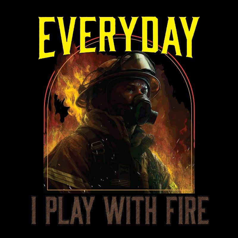 Everyday I Play With Fire Firefighting Fireman