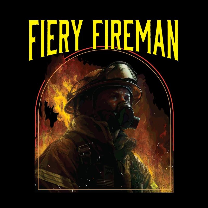 Fiery Fireman Fire Rescue Firefighting Firefighter