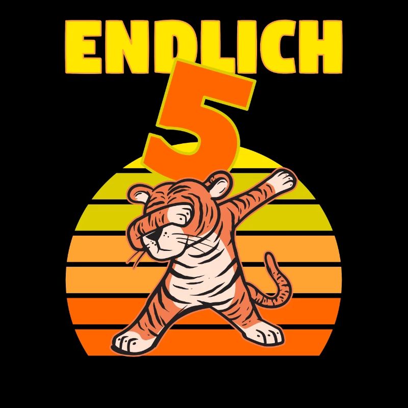 5 Geburtstag Löwe Tiger witzig 5 Jahre Junge