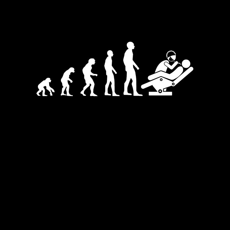 Evolution Zahnarzt Mann Humor Geschenkidee Zähne