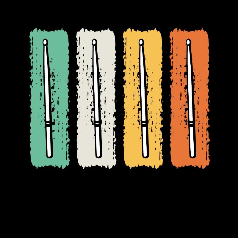 Retro Drumsticks Drummer Drum Player - Retro Drums