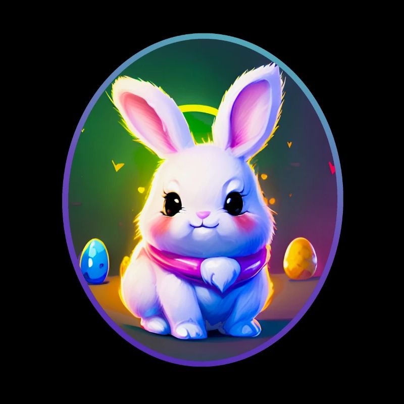 Easter egg with Easter bunny motif