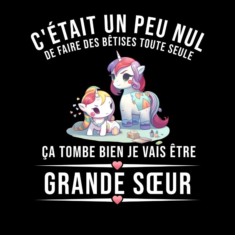 Ich werde eine ältere Schwester Einhorn Design