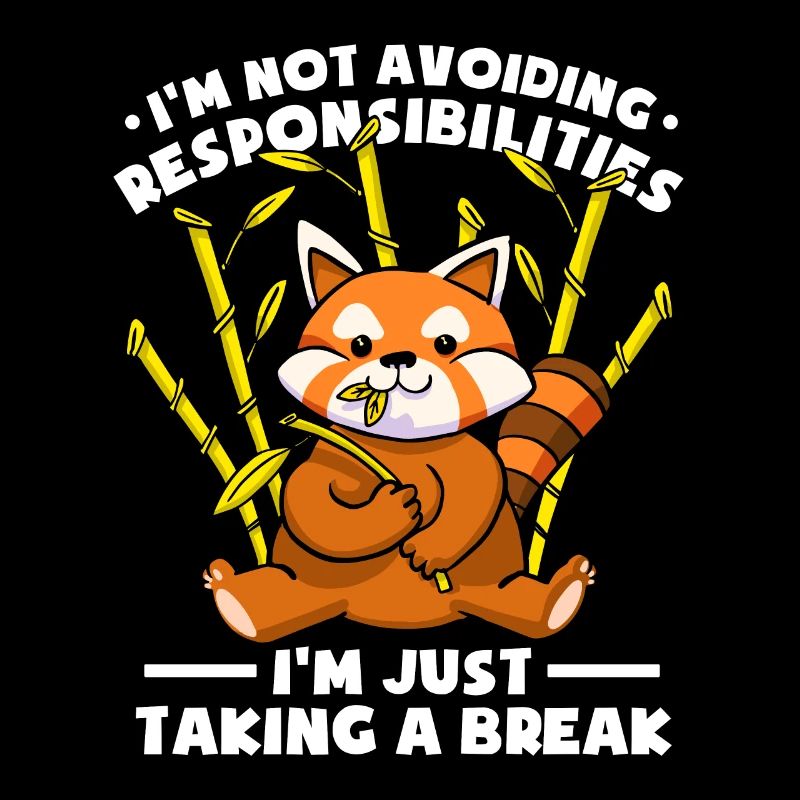 Eine Pause machen Roter Panda